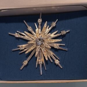 Silver Starburst Brooch